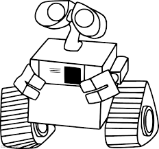 Wall e giving flowers to eve coloring pages hellokids. Easy Wall E Coloring Page Coloringall