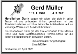 Gerd müller was born on november 3, 1945 in nördlingen gerd müller in tv. Alle Traueranzeigen Der Nordwest Zeitung Und Emder Zeitung