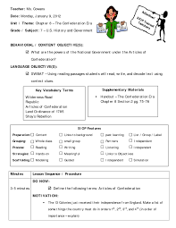 Essay And Articles Of Confederation Handouts Lesson Plan Templates Spanish Lesson Plans Lesson Plan Examples