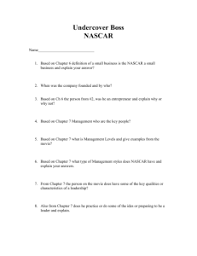 The national association for stock car auto racing, llc (nascar) is an american auto racing sanctioning and operating company that is best known for stock car racing. Nascar Article Questions
