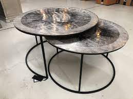 Zerlegt, einfache montage fsc mix 70. 2er Set Couchtisch Silber Metall Runder Couchtisch Rund Metall Beistelltisch Silber Durchmesser 75 Cm