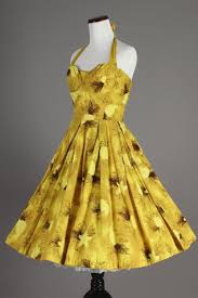 50s 60s Vtg Kahala Hawaiian Luau Yellow Cocktail Dress W Full Skirt A Beautiful Vintage Hawaii Vintage Dress 60s Womens Vintage Dresses Cocktail Dress Yellow