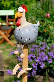 Keramik Garten Terrasse Wetterfest Vogel Huhn Gartenstecker Kantenhocker Hahn Ebay In 2020 Topferarbeiten Bemalte Stocke Kurbis Malen
