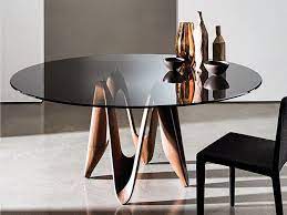 With dining table design, simple and stylish yet highly functional is the goal. Download The Catalogue And Request Prices Of Lambda Round By Sovet Italia Round Glass Table Design Gianluigi Round Glass Table Glass Table Round Dining Table