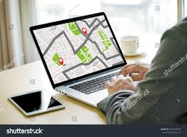 Gps Map To Route Destination Network Connection Location Street Map With Gps Icons Navigation Destination Networ Gps Map Business Advertising Design Street Map