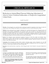 pdf reduction in arterial blood pressure following