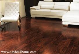 Dark Red Hardwood Flooring And White Sofa Design In Living Room Acacia Wood Flooring Hardwood Floors Dark Wood Floors