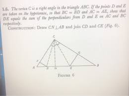 Again, this right triangle calculator works when you fill in 2 fields in the triangle angles, or the triangle sides. 1 6 The Vertex C Is A Right Angle In The Triangle Chegg Com
