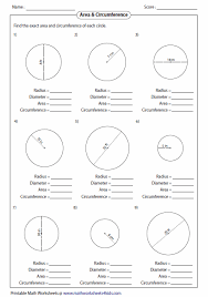 Area and circumference of circle. Circumference And Area Of Circle Worksheets Area Worksheets Geometry Worksheets Circle Math