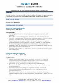 Community Outreach Coordinator Resume Samples Qwikresume