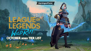 The tier list will be separated into 5 categories: League Of Legends Wild Rift October 2020 Tier List Gamingonphone