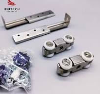 4 Wheels Glass Door Hanging Rollers Set Wooden Door Hanging Wheel