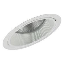 Lightolier 1131wh 6 3 4 Inch Baffle Down Light Shallow Slope Ceiling Reflector Trim White Step Round Lytecaster Recessed Lighting Indoor Fixtures Lighting