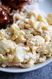 Boil the macaroni and the potatoes in two separate pots hawaiian mac salad is the cornerstone of a good plate lunch, i.e. Hawaiian Macaroni Salad Recipe With Potatoes Taste And Tell