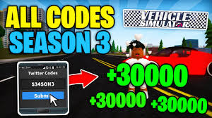 All driving simulator promo codes. Season 3 All Working Codes In Roblox Vehicle Simulator 2020 Youtube