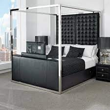 Fully upholstered headboard and footboard. Belmond Tv Bed Tv Beds High Headboard Beds Woman Bedroom