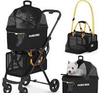 Amazon.com: PAWZIDEA Double Pet Stroller with 2 Detachable ...