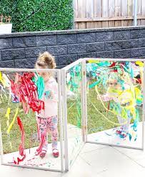 Diy Giant See Through Easel Kids Outdoor Play Outdoor Art Outdoor Play Areas