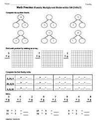 3 Oa 7 3rd Grade Math Worksheets Multiplication Number Bonds 2nd 9 Weeks 3rd Grade Math Worksheets Math Worksheets 3rd Grade Math