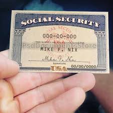 You should also examine the front of the card to make sure it says social security at the top, has the social security administration's. Ssn Card Template Psd Documents Store