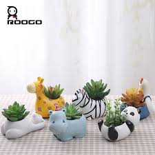 Animal Succulent Plant Pots Bonanza Marketplace Pick Your Favorite Small Plant Pot You Can Choose From Hippo Ze Flower Pots Succulent Pots Succulents Diy