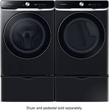 Buydirect provides comprehensive information about your query. Samsung 5 0 Cu Ft High Efficiency Stackable Smart Front Load Washer With Steam And Optiwash Brushed Black Wf50a8800av Us Best Buy