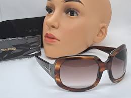 Lisa Tom Ford Sonnenbrille Mod.TF28 R65 Hazel Braun Tortoise Rahmen Schild  Wrap Braune Linsen