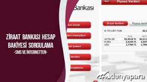 ( bakiye 1111111 ) mobil bankacılık ile bakiye sorgulama: Ziraat Bankasi Hesap Bakiyesi Sorgulama Sms Ve Internetten Dunyapara