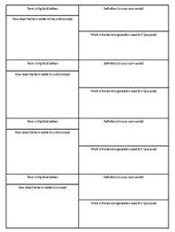 Vocabulary Worksheet Template Vocabulary Worksheets Vocabulary Vocabulary Activities