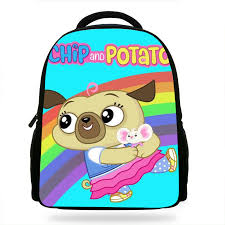 Potato chips coloring page ultra coloring pages coliring. 14inch Cartoon Chip And Potato Printing Backpack Girls Boys School Backpacks Little Children Bagpack Kids G Mochila School Bags Aliexpress
