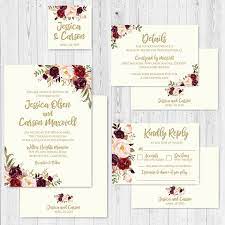 Cream Marsala Wedding Invite Suite Online Wedding Invite Templates Affordable Wedding Invitation Package Hadley Designs Invitation Kit Wedding Invitation Packages Digital Wedding Invitations Design Marsala Wedding Invitation