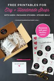 Click on the pdf button to save and then view or download a printable version of your cards. Free Printable Packaging For Etsy And Handmade Shop Owners Elegance Enchantment