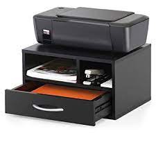 The printer cart is built with a double tier design and a drawer, keeps printer or scanner within easy reach of your desk to free up workspace, and also can be used as a file cabinet, side end table, nightstand, storage shelf, kitchen trolley cart and so on. Buy Ochine Printer Stands With Storage Paper Organizer 2 Tier 3 Grid Wooden Printer Fax Stands Desktop Organizers Bookshelf Desk Rack File Storage Rack Black Online In Turkey B093rvbxv5