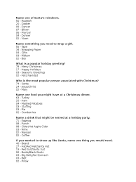 Family Feud Pdf Santa Claus Santa Claus S Reindeer