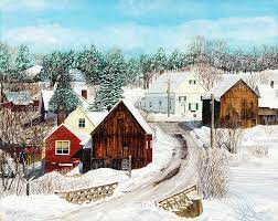 New England Winter Painting By Stuart B Yaeger