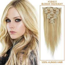 Blonde balayage tape in extensions installed (22 inches). 22 Inch 18 613 Blonde Highlight Clip In Remy Human Hair Extensions 7pcs