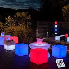 Bring Home Furniture Lamarck Cube Battery Powered Led Floor Lamp Cube Chair Floating Lights Cube Light