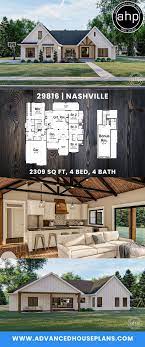 1 Story Modern Farmhouse Plan Nashville House Plans Farmhouse New House Plans House Blueprints