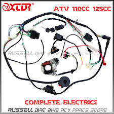 What is the wiring diagram for a 110cc quad? Atv Quad Wiring Harness 50cc 70cc 110cc 125cc Ignition Coil Cdi Stator Assembly Wire Atv Headlight Harness Necklaceatv 150cc Aliexpress