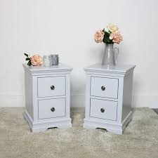 A completely new and unique bedside table concept. Pair Of Slim Bedside Tables Newbury Grey Range Windsor Browne