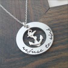 refuse to sink anchor necklace