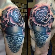 Colored shoulder tattoo for men. The 110 Best Skull Tattoos For Men Improb