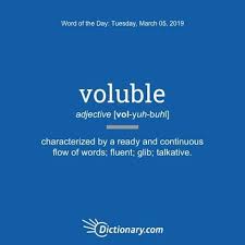 Voluble Word Of The Day Words Word Of The Day Dictionary Words