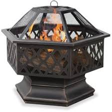 With its streamlined architectural detail, this 15 in. Uniflame Fire Pits Wood Gas Woodland Direct