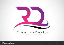 Rd R D Letter Logo Design Creative Icon Modern Letters