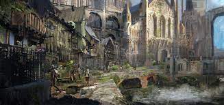 Artstation Inside The Castle Lionheart Wadim Kashin Fantasy Landscape Landscape Artwork Fantasy City