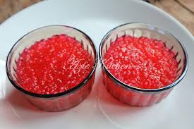 1 cawan biji sagu (warna putih). Puding Sagu Gula Melaka Azie Kitchen