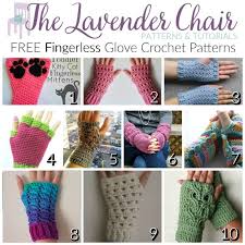 This cute crochet wrist warmer pattern is the perfect solution for drafty coat sleeves. Free Fingerless Glove Crochet Patterns The Lavender Chair