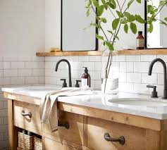 Wooden Double Sink Bathroom Vanities Artcomcrea