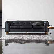 Explore more on homedepot.com outdoor living Kotka Black Tufted Leather Sofa Reviews Cb2